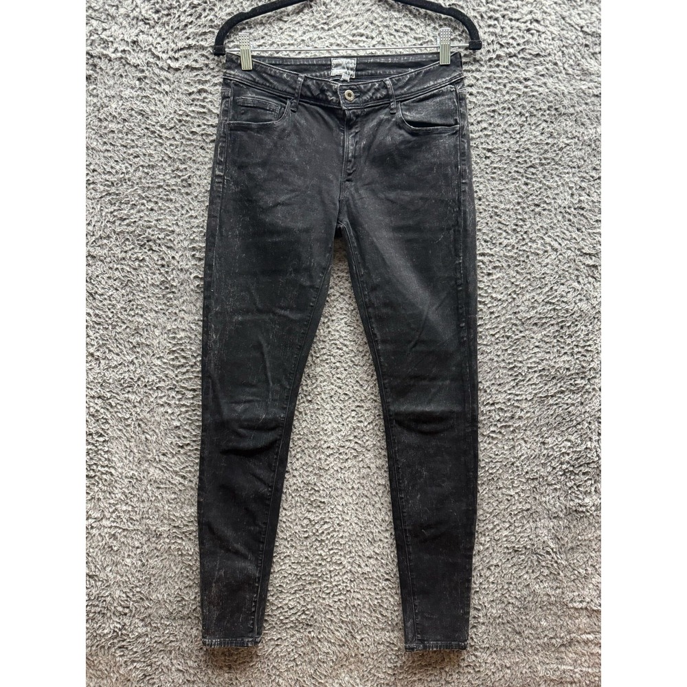 PRPS Black Lightly‎ Distressed Low Rise Jeans Button Fly Mens Size 27